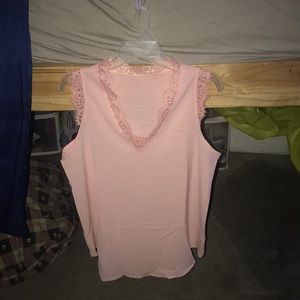 Pink tank top blouse from Amazon. Never worn.